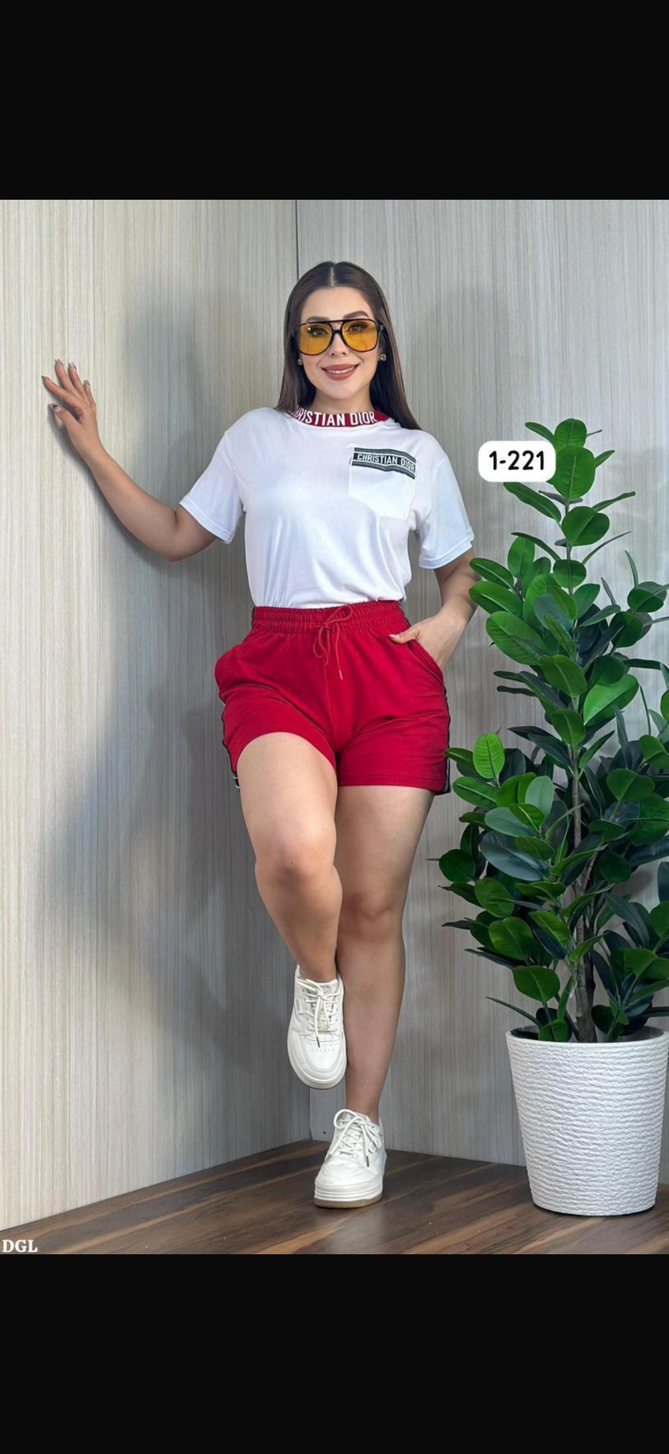 Conjunto Rojo Short Cris